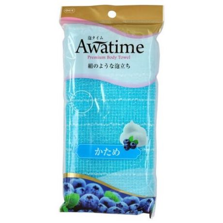 Ohe Мочалка для тела жесткая голубая - Awa time body towel katame, 35г