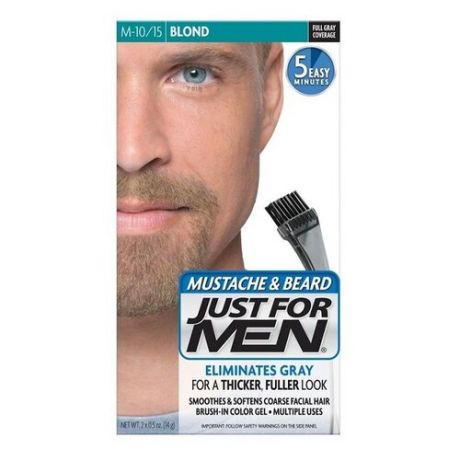 Just for men - краска для бороды Blond m10/15 в комплекте с кисточкой