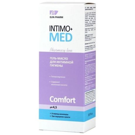 Гель-масло для интимной гигиены Comfort "Intimo+med", 200 мл