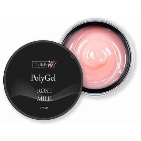 Полигель для наращивания ногтей NailsProfi PolyGel Rose Milk - 50 гр