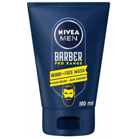 Nivea MEN Barber pro Гель для бритья Очищающий для бороды и лица 100мл