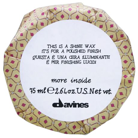 DAVINES More Inside Shine Wax, 75 ml / Воск-блеск для волос