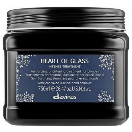 Davines Heart Of Glass Intense Treatment - Интенсивный уход для защиты и сияния блонд 750 мл