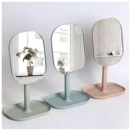 Зеркало настольное, зеркальная поверхность 15,5 × 19,5 см, цвет микс