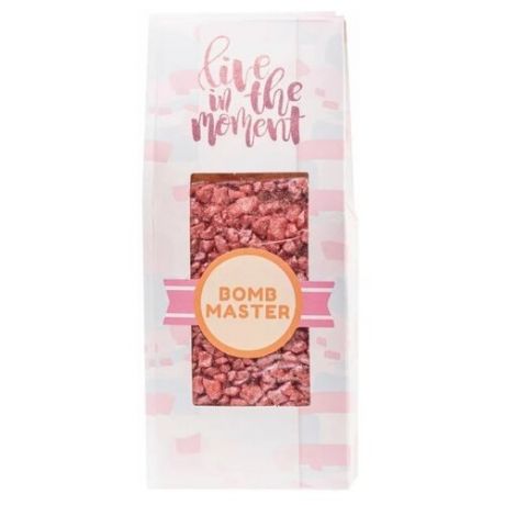 Bomb Master Морская соль для ванны с шиммером натуральная, розовый, 200 г