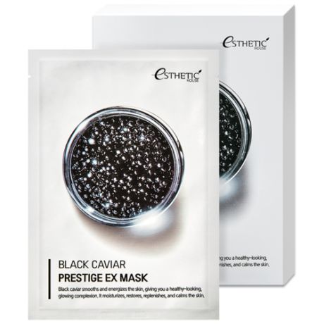 Esthetic House тканевая маска черная икра Black Caviar Prestige Ex, 25 мл