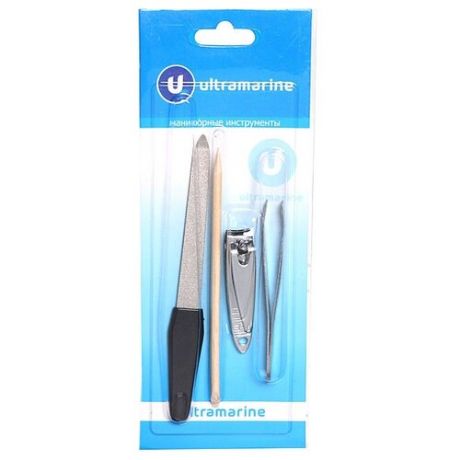 Набор Ultramarine 865-410, черный/серебристый, 4 предмета