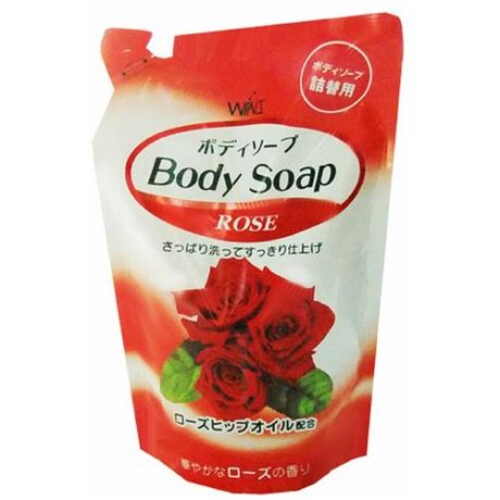 NIHON Крем-мыло для тела Wins аромат розы мягкая упаковка 400 мл.