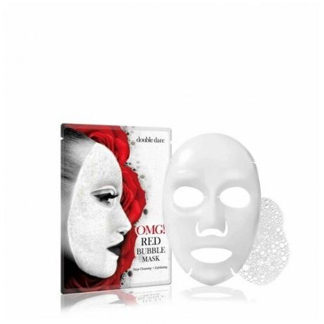 Баббл-маска для лица очищающая Double Dare OMG! - Red Bubble Mask с экстрактами 8 красных растений