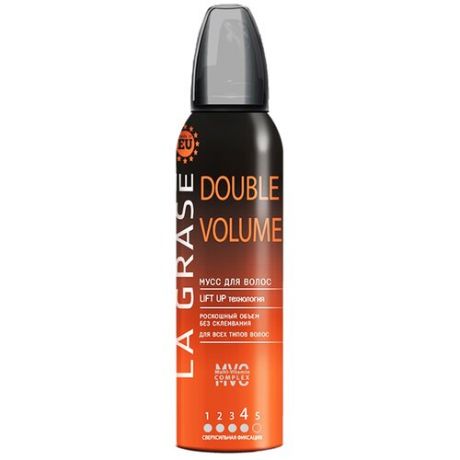 La Grase мусс для укладки волос Double Volume, 150 мл