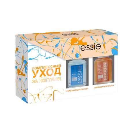 Essie Набор для маникюра Комплексный уход за ногтями All-In-One + Apricot Oil, прозрачный, 13.5 мл