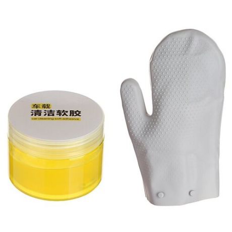 Антибактериальные перчатки Baseus Car cleaning kit Cleaning Soft Adhesive + Silicone Glove Yellow TZCRLE-0Y