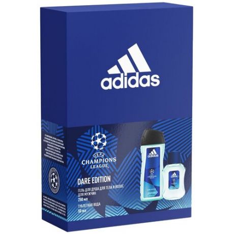 Подарочный набор ADIDAS для мужчин UEFA Dare Edition (туалетная вода + гель для душа)