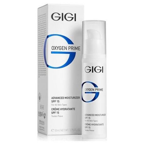 GIGI Oxygen Prime: Крем дневной увлажняющий для всех типов кожи лица SPF15 (Advanced Moisturizer Cream), 50 мл