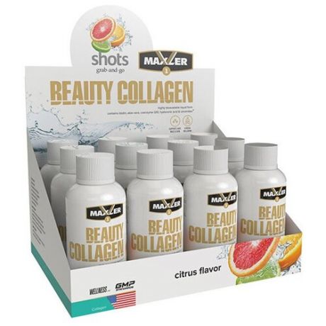 Maxler, Beauty Collagen Shots, 12шт по 60мл (цитрус)