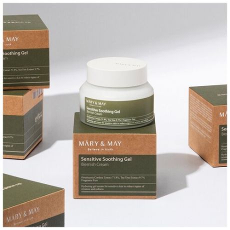 Успокаивающий крем-гель | Mary&May Sensitive Soothing Gel Blemish Cream 70g