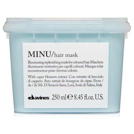 DAVINES MINU hair mask - Восстанавливающая маска для окрашенных волос 250 мл