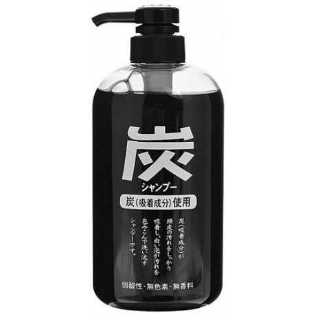 JunLove Шампунь для волос с древесным углём - Charcoal shampoo, 600мл