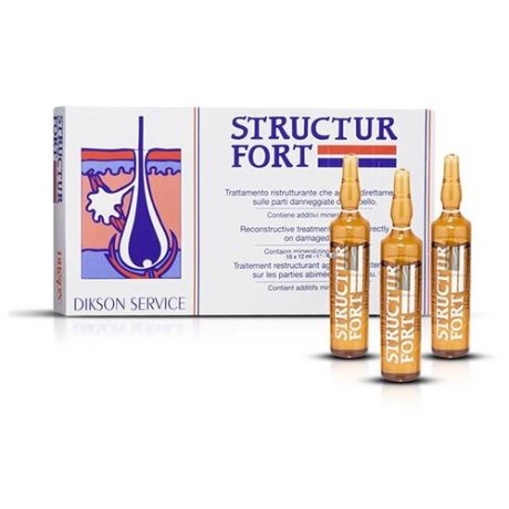 STRUCTUR FORT Dikson Диксон Комплекс, восстанавливающий структуру волос, укрепляющий корни 10х12мл