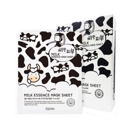 Esfolio Маска тканевая c молоком Pure Skin Milk Essence Mask Sheet, 25 мл