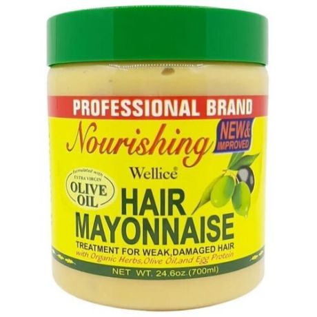 Wellice, Маска Hair Mayonnaise увлажняющая для сухих волос с маслом Оливы, 700 мл