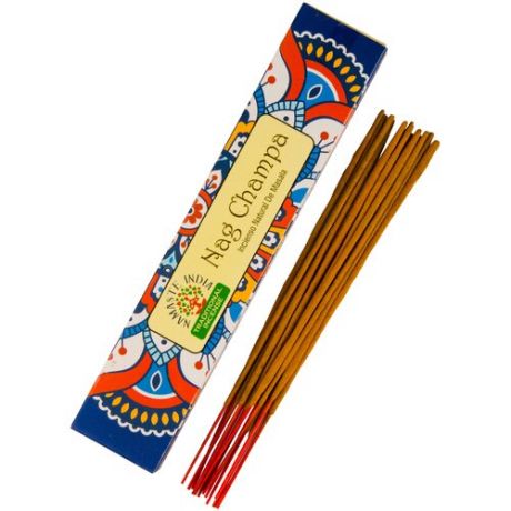 Ароматические палочки, натуральные индийские благовония Orkay Наг Чампа, Nag Champa, 15 гр: 12-15 штук