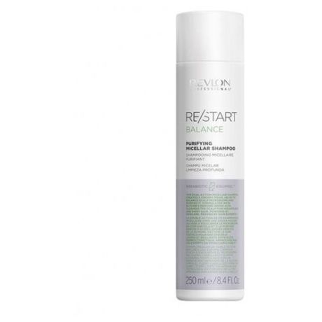 Мицеллярный шампунь для жирной кожи Revlon Professional Restart Balance Purifying Micellar Shampoo, 250мл