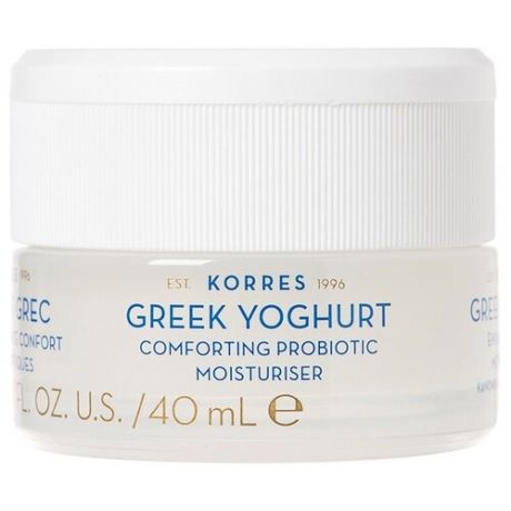 Дневной крем для лица KORRES Успокаивающий и увлажняющий, с пробиотиками и йогуртом, 40 мл