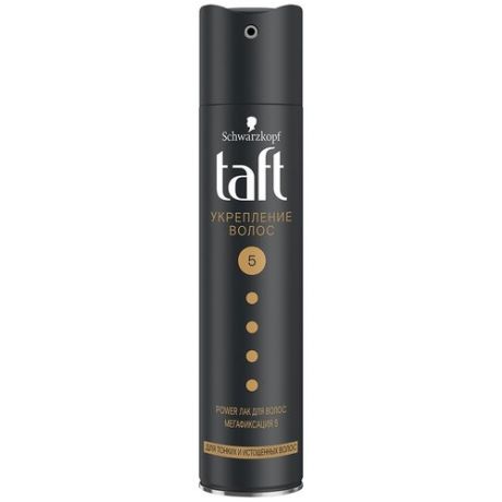 Лак для волос Taft 225мл Мегафиксации чёрный Укрепление для тонких волос