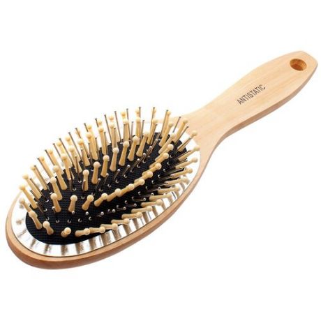 QUILIN Расческа для волос , массажная , металлические и деревянные зубчики , Q2310W