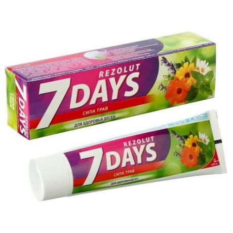 Зубная паста 7 days Rezolut Сила трав для здоровья десен 100 мл