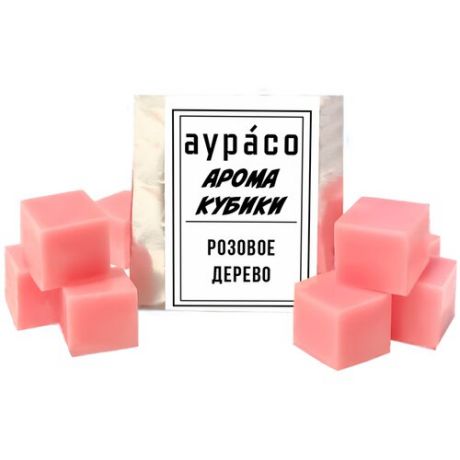 Ароматические кубики Аурасо, ароматический воск для аромалампы "Розовое дерево", 9 штук