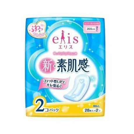DAIO Гигиенические прокладки для женщин Elis New Skin мягкая поверхность без крылышек 20,5 см. 28 шт.