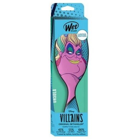 Щетка Wet Brush Original Detangler Disney Villains Ursula для спутанных волос, Урсула