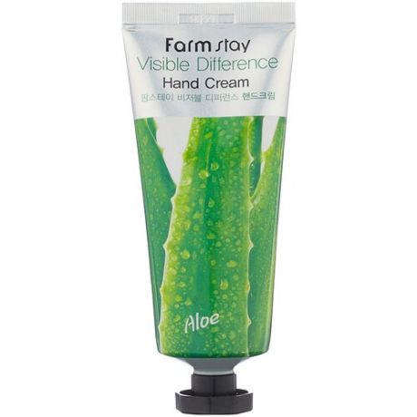 FarmStay Крем для рук с экстрактом алоэ - Aloe vera visible difference hand cream, 100г