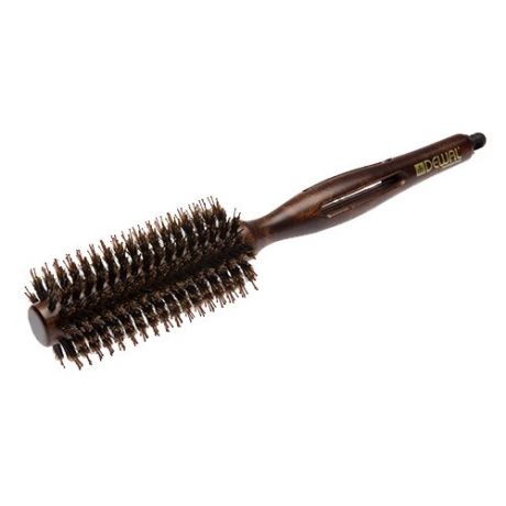 Брашинг для волос деревянный натуральная щетина Dewal BPR16 нейлоновый штифт d 16/35 мм