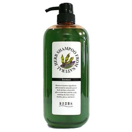 *natural herb shampoo шампунь на основе натуральных растительных компонентов, с экстрактами бурых водорослей, для поврежденных волос, 1000 мл