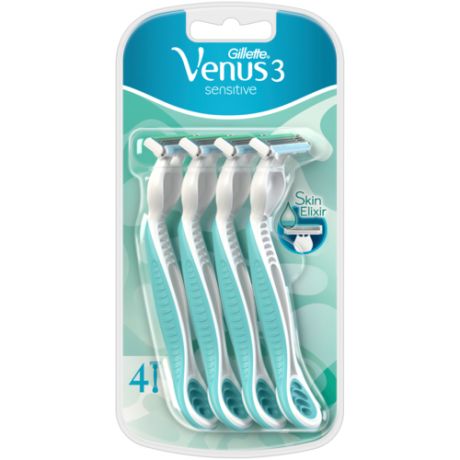 Gillette Venus Одноразовые станки для бритья Gillette Venus 3 Sensetive Dispo 4 шт, 1 шт (2 штуки)