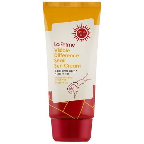 La Ferme Крем солнцезащитный Visible Difference Snail Sun Cream SPF 50+/PA+++, 70 мл, 1 шт