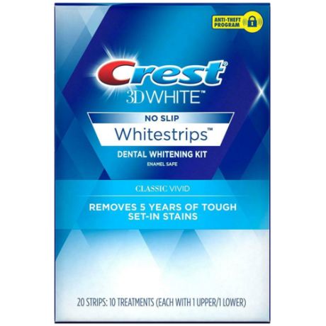 Отбеливающие полоски для зубов Crest 3D Whitestrips Classic Vivid, курс 10 дней