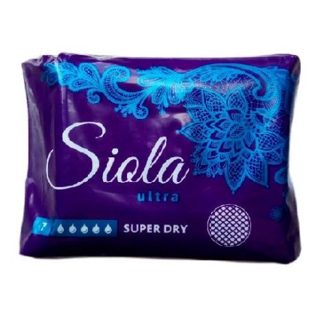 Гигиенические прокладки Siola Ultra Dry Super 5 капель 7 шт