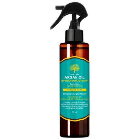 Char Char Argan Oil Super Hard Water Spray Спрей для укладки волос с аргановым маслом, 250 мл