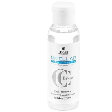 Lucas Cosmetics мицеллярная вода для бровей MICELLAR BROW CLEANSER, 100 МЛ