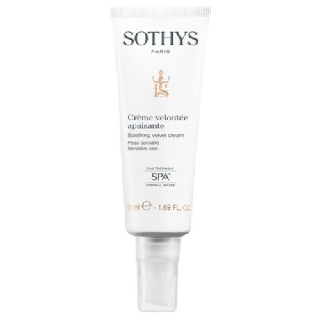 Sothys Sensitive Skin Line With SPA Thermal Water: Успокаивающий крем для чувствительной кожи лица (нормальная и сухая) (Soothing Velvet Cream), 50 мл