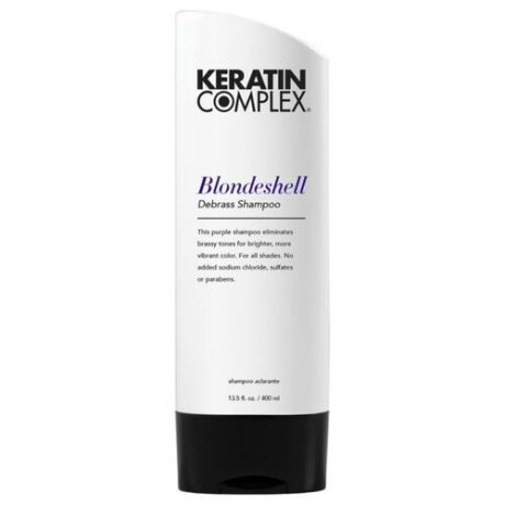 Keratin Complex Blondesshell: Шампунь корректирующий для осветленных и седых волос (Shampoo Debrass & Brighten Formula), 1000 мл