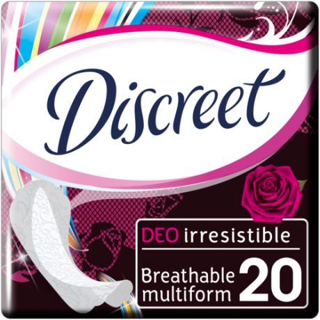 Женские гигиенические прокладки на каждый день DISCREET Deo Irresistible Multiform Trio, 60 шт