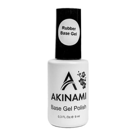 Akinami Базовое покрытие Rubber Base Gel, прозрачный, 9 мл