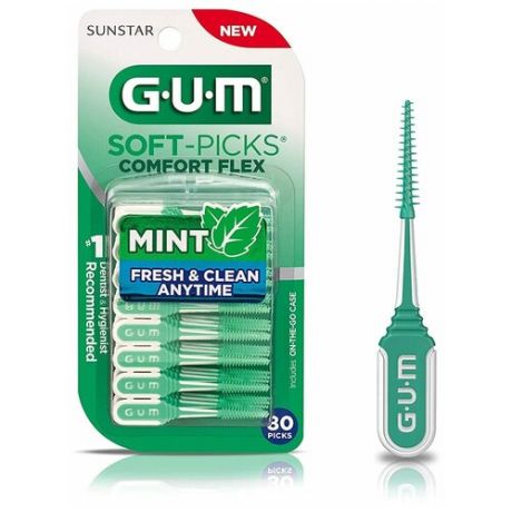 GUM Comfort Flex зубочистки с мятной пропиткой 80 шт