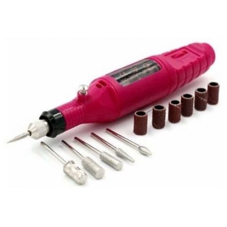 Портативная ручка аппарат для маникюра и педикюра / профессиональный фрезер для ногтей, розовый