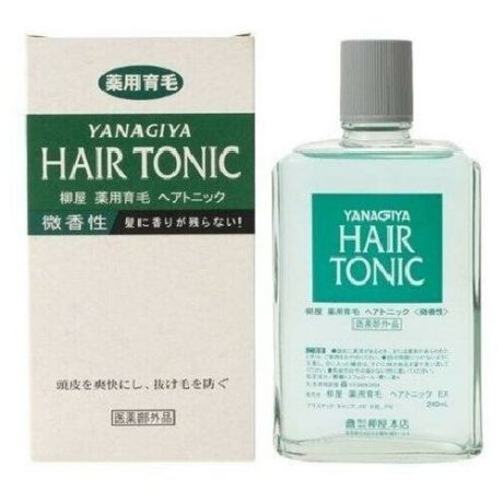 Тоник для стимуляции роста и предотвращения выпадения волос Yanagiya "Hair Tonic" с растительными экстрактами и освежающим ароматом, 240 мл
